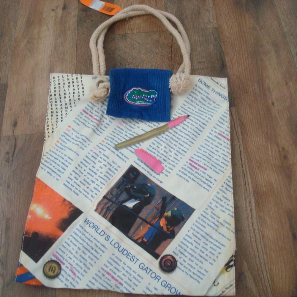 FLORIDA GATORS THE SWAMP 12X14 BAG PURSE VINTAGE NEW TAILGATE HANDBAG‎ TOTE